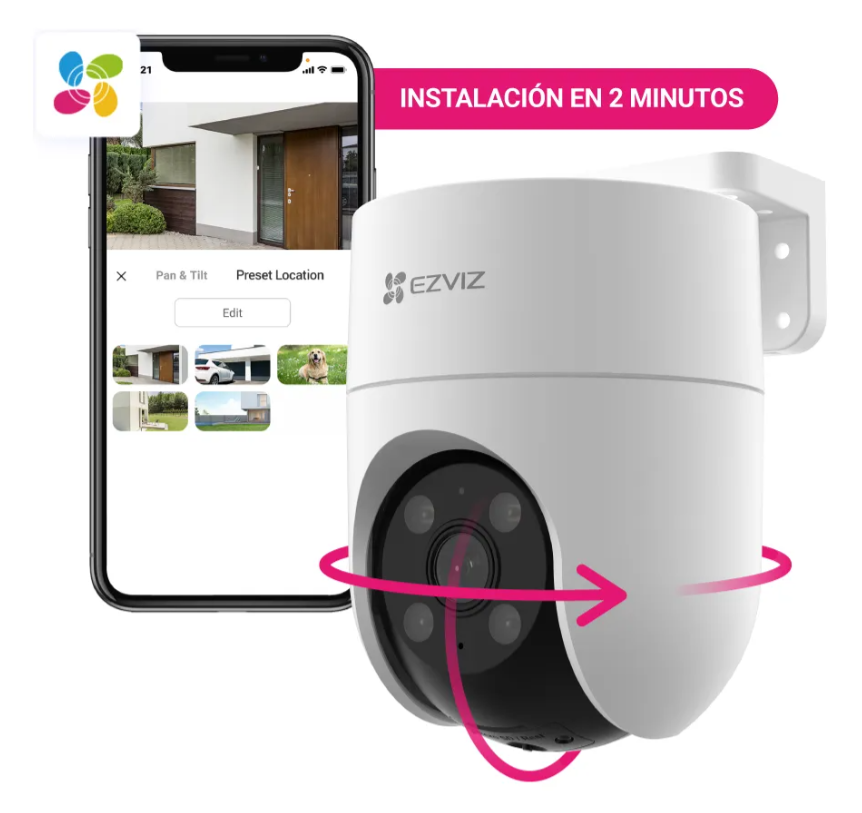 Camara De Seguridad Wifi Domo Color Full Hd Ezviz H8C